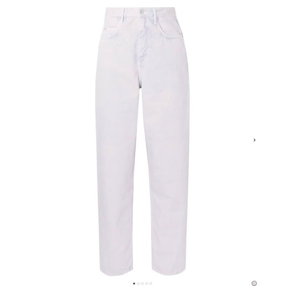 Isabel Marant Etoile Corsy Acid Wash Super High-Rise Tapered Jeans 2 FR34 - Picture 1 of 12